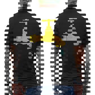 Con Rubinetto Gocciolante Che Perde Il Rubinetto Della Camicia A Goccia Regalo Idraulico T-shirt da uomo con stampa posteriore - Novitaregali