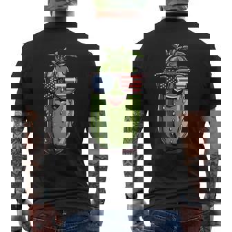 Cool 4Th Of July Pickle Costume With America Sunglasses Men's T-shirt Back Print - Thegiftio UK