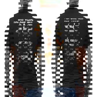 Cool Foxes Of The Worldかわいいキツネ動物愛好家ギフト メンズTシャツ バックプリント - Kawaiitshirt