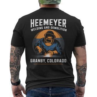 Cool Heemeyer Welding Demolition Granby Colorado Welder Men's T-shirt Back Print - Thegiftio UK