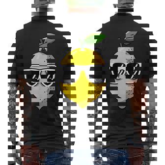 Cool Lemon Fruit Sunglasses Summer Citrus Vibes Men's T-shirt Back Print | Mazezy