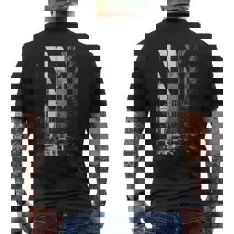 Cool New York City Abstractkyline & New York メンズTシャツ バックプリント - Kawaiitshirt