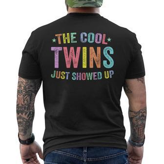 Cool Twins Just Showed Up Twin Day Spirit Week Matching Men's T-shirt Back Print - Thegiftio UK