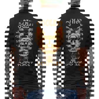 Coolest Dog Dad I Yorkshire Terrier パパ I ヨークシャー・テリア メンズTシャツ バックプリント - Kawaiitshirt