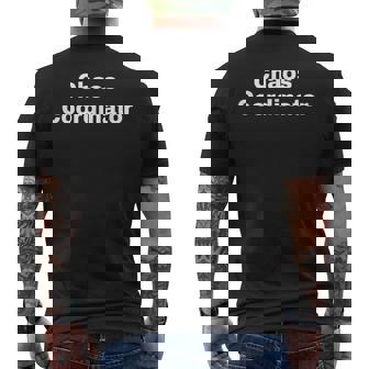 Coordonnateur Du Chaos T-shirt imprimé au dos - Cadeauxyz
