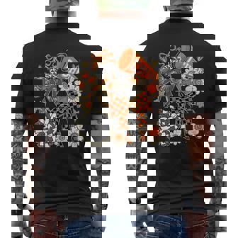 Coquette Cheer Bow Sport Cheerleader Orange Game Day Men's T-shirt Back Print | Mazezy