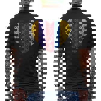 Corazón Banderasenezolanas Colombianas Enezuela Colombia Camiseta Hombre Estampado Espalda - Regaloses