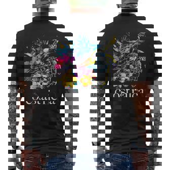 Costa Rica Tortuga Marina Flores Buceourferouvenir Camiseta Hombre Estampado Espalda - Regaloses