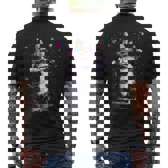 Costume De Pattes De Chat Avec Chapeau De Fête T-shirt imprimé au dos - Cadeauxyz