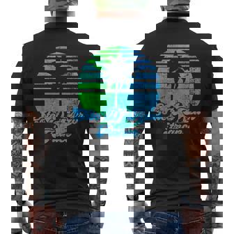 Cote D'azur Palmier Coucher Deoleil Bleuarcelle T-shirt imprimé au dos - Cadeauxyz