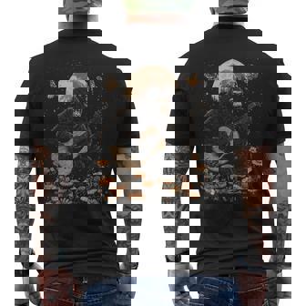 Cottagecore ゴリラ ギターを弾く メンズTシャツ バックプリント - Kawaiitshirt