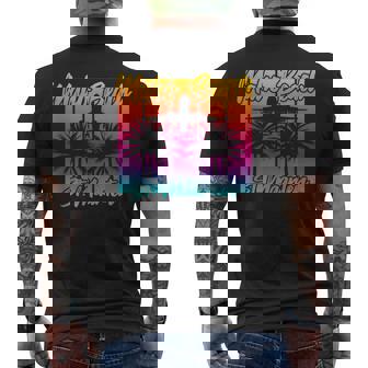 Coucher De Soleil Sur La Plageintage De Maho À Saint-Martin T-shirt imprimé au dos - Cadeauxyz