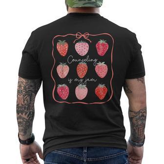 Counseling Is My Jam Psych Back To School Counselor Week Men's T-shirt Back Print - Thegiftio UK