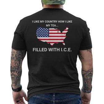 I Like My Country How I Like My Tea Filled With Ice American Men's T-shirt Back Print - Thegiftio UK