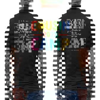 Cousin Camp 2025 Camping Campfire Summer Vacation Family Men's T-shirt Back Print - Monsterry