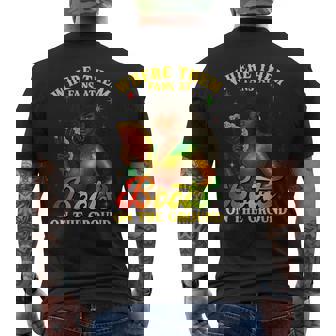 Cowgirl Boots On The Ground Junenth Where Them Fans At Men's T-shirt Back Print - Thegiftio UK