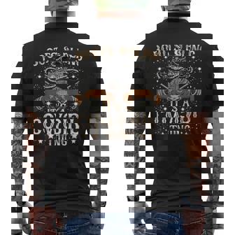 Cowgirls Boots & Bling Its A Cowgirl Thing Boot On Ground Men's T-shirt Back Print - Monsterry