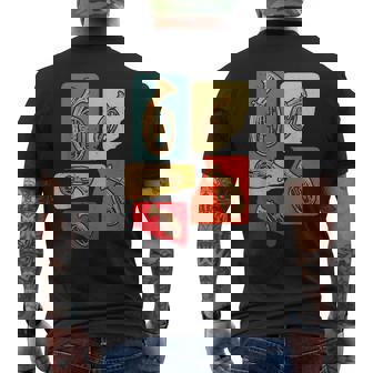 Creative Tenor Horn ビンテージ レトロ アートワーク テナーホルン奏者 メンズTシャツ バックプリント - Kawaiitshirt