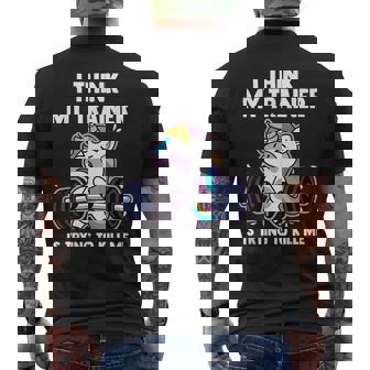 Creo Que Mi Entrenador Está Tratando De Matarme Unicorn Gym Camiseta Hombre Estampado Espalda - Regaloses