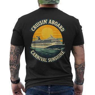 Cruisin’ Aboard Carnival Sunshine Retro Cruise Men's T-shirt Back Print - Thegiftio UK
