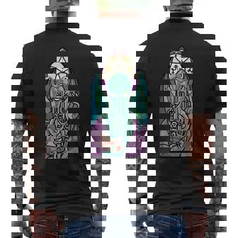 Cthulhu Iglesiaidrieras Cósmico Horror Divertido Monstruo Camiseta Hombre Estampado Espalda - Regaloses