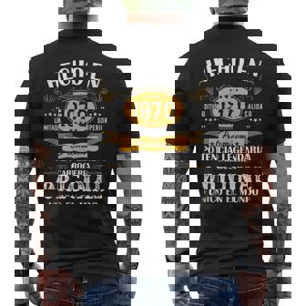 Cumpleaño 55 Años Hombre Hecho En 1970Intage Regalo In Mangas Camiseta Hombre Estampado Espalda - Regaloses