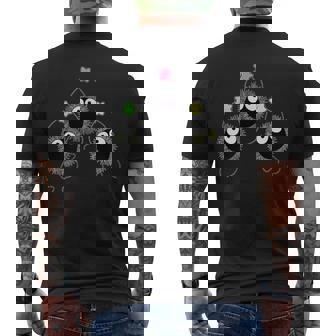 Cute Anime Soot Man With Colourful Sugar Stars Men's T-shirt Back Print - Thegiftio