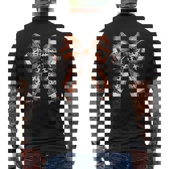 Cute Football Coquette Bow Cute Football Player Men's T-shirt Back Print | Mazezy