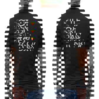 Cute Gay Ready To Slay Men's T-shirt Back Print - Thegiftio UK