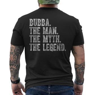 Cute Sibling Day Bubba The Man The Myth The Legend Men's T-shirt Back Print - Thegiftio UK