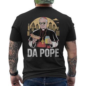 Da Pope From America Chicago Pope Leo Xiv Vintage Men's T-shirt Back Print - Thegiftio UK