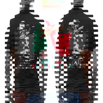 Dabbing Boy Mexico Hispanic Heritage Month Mexico Flag Men's T-shirt Back Print | Mazezy
