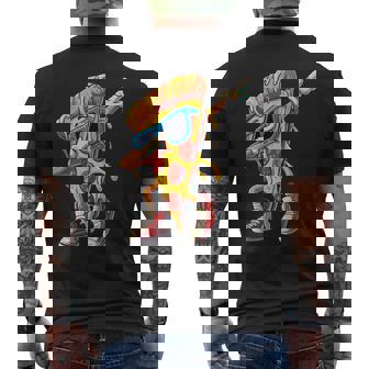 Dabbing Pizza Slice Fun Graphic For Food Lovers Men's T-shirt Back Print - Thegiftio