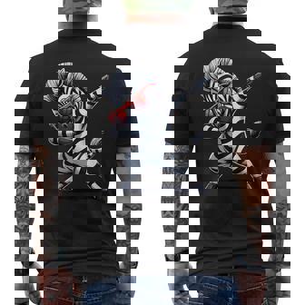 Dabbing Zebra With Sunglasses Animal Zebra Men's T-shirt Back Print - Thegiftio