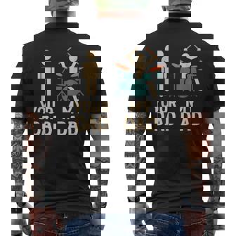 Your Dad My Dad Batterista Musicista Festa Del Papà T-shirt da uomo con stampa posteriore - Novitaregali