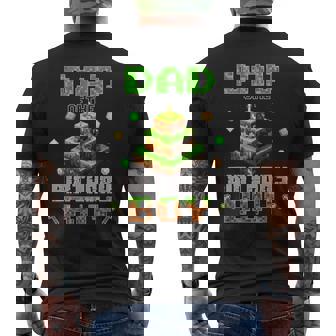 Dad Of The Birthday Boy Party Video Gamer Pixel Number Men's T-shirt Back Print | Mazezy