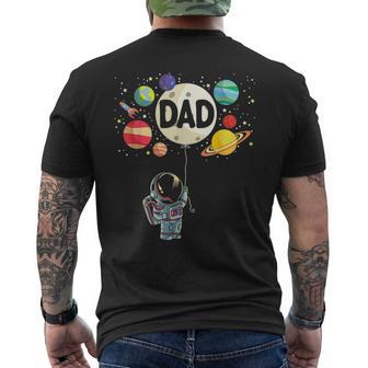 Dad Of The Birthday Boy Space Astronaut 1St Birthday Family Men's T-shirt Back Print - Thegiftio UK