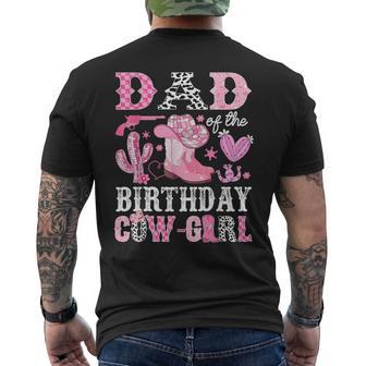 Dad Of The Birthday Cow-Girl Rodeo Cowgirl Bday Men's T-shirt Back Print - Thegiftio UK