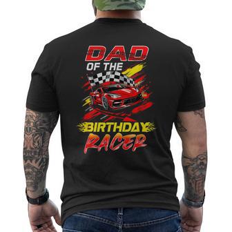 Dad Of The Birthday Racer Race Car Party Family Matching Men's T-shirt Back Print - Thegiftio UK