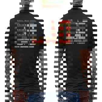 Dad Bold Patriotic American Flag Father’S Day Dad Men's T-shirt Back Print | Mazezy