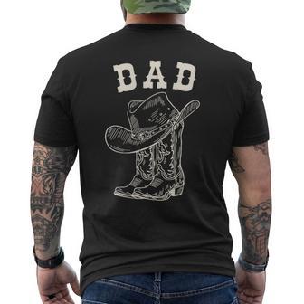 Dad Cowboy Rodeo Western Matching Family Birthday Men's T-shirt Back Print - Thegiftio UK