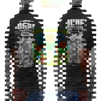 Dad Dadcraft Gamer For Happy Father's Day Gaming Pixel Men's T-shirt Back Print | Mazezy