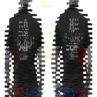 Dad By Day Pc Gamer By Night For Gaming Dads Men's T-shirt Back Print - Monsterry