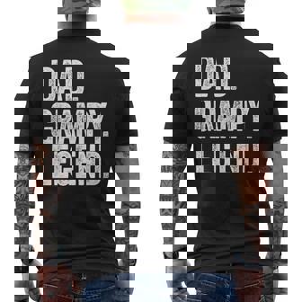 Dad Grampy Legend Vintage Distressed Bold Grampy Graphic Men's T-shirt Back Print | Mazezy
