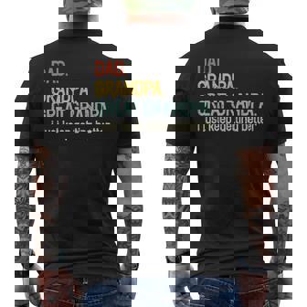 Dad Grandpa Great Grandpa Fathers Day For Grandpa Men's T-shirt Back Print - Monsterry
