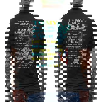 To My Dad In Heaven Poem Daughter And Son Missing Father Men's T-shirt Back Print - Monsterry