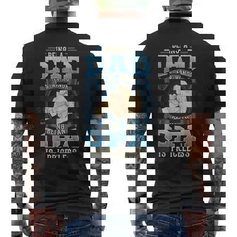 Being A Dad Is An Honor Being An Opa Is Priceless Men's T-shirt Back Print - Thegiftio UK