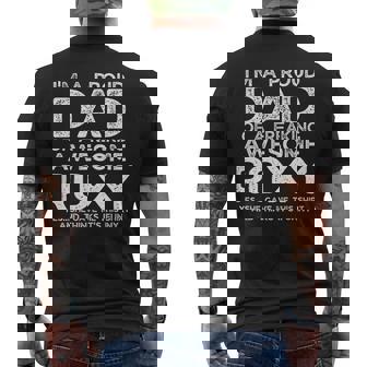 Dad Of Roxy ギフト 父の日 面白い 名前入り メンズTシャツ バックプリント - Kawaiitshirt