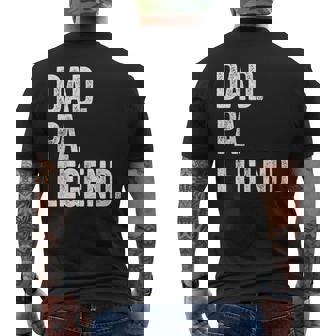 Dad Pa Legend Vintage Distressed Bold Pa Graphic Men's T-shirt Back Print - Thegiftio UK