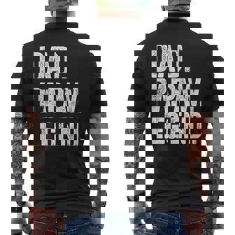 Dad Papaw Legend Vintage Distressed Bold Papaw Graphic Men's T-shirt Back Print - Thegiftio UK